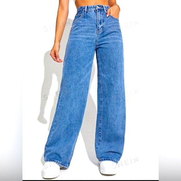 High Waisted Wide Leg Jeans - Picture 1 of 2